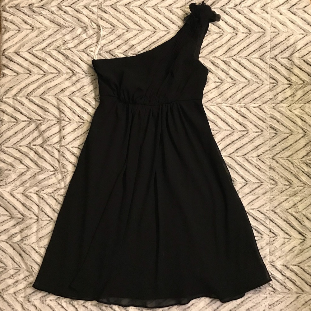 David’s Bridal size 8 black bridesmaid dress